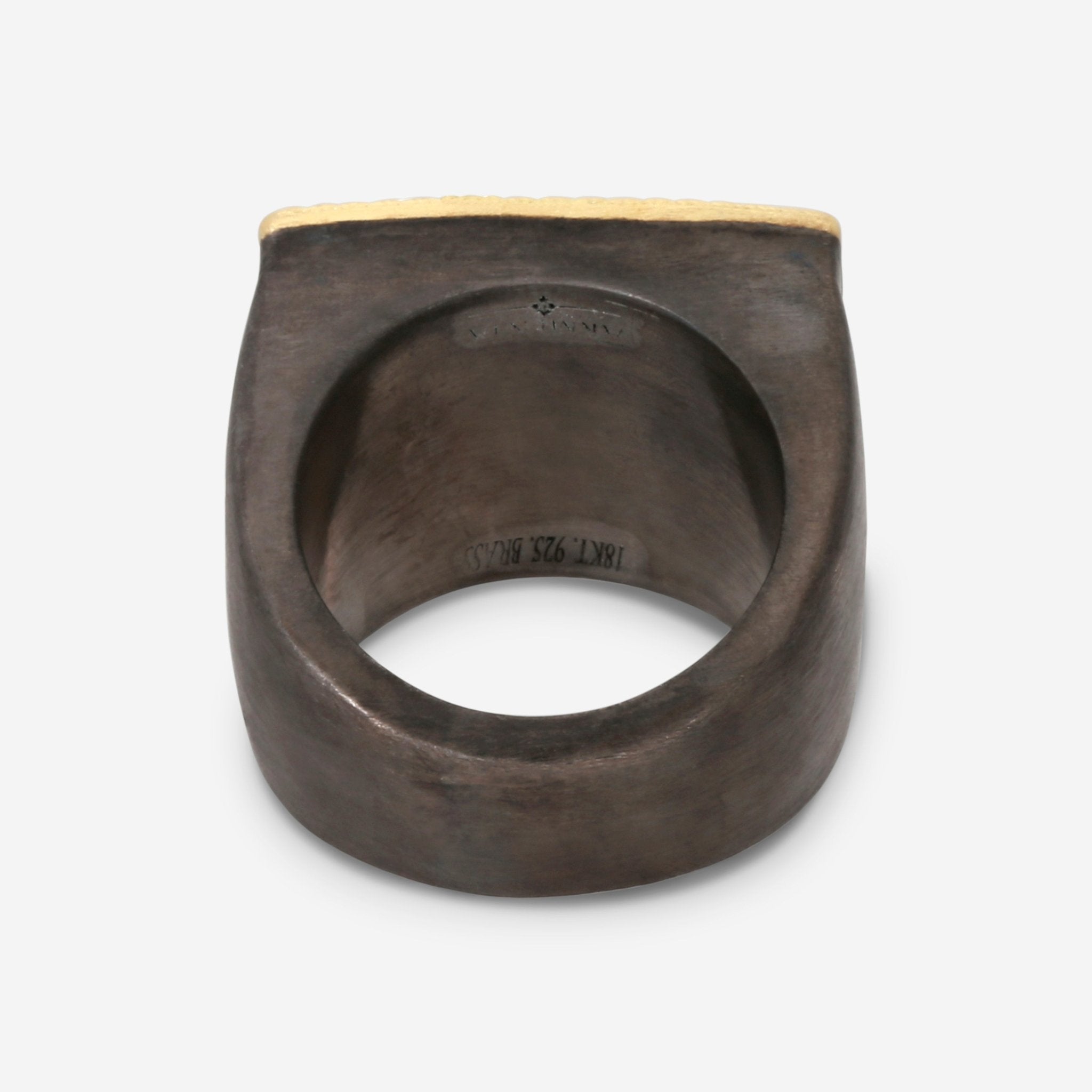 Armenta Romero 18K Yellow Gold & Blackened Sterling Silver Ring 19041 - THE SOLIST - Armenta