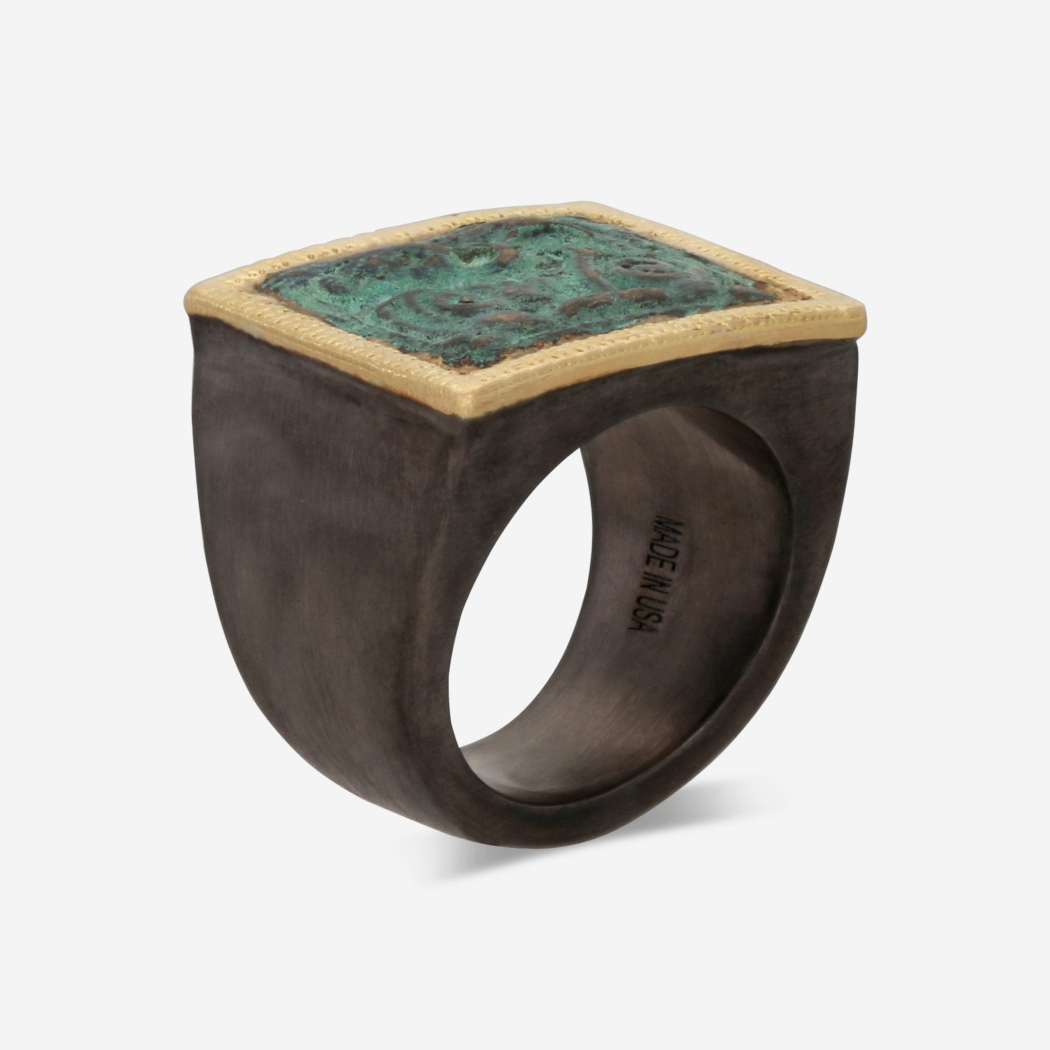 Armenta Romero 18K Yellow Gold & Blackened Sterling Silver Ring 19041 - THE SOLIST - Armenta