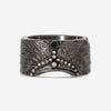 Armenta Romero Sterling Silver Champagne Diamond & Black Sapphire Band Ring Sz. 11 21410 - THE SOLIST - Armenta