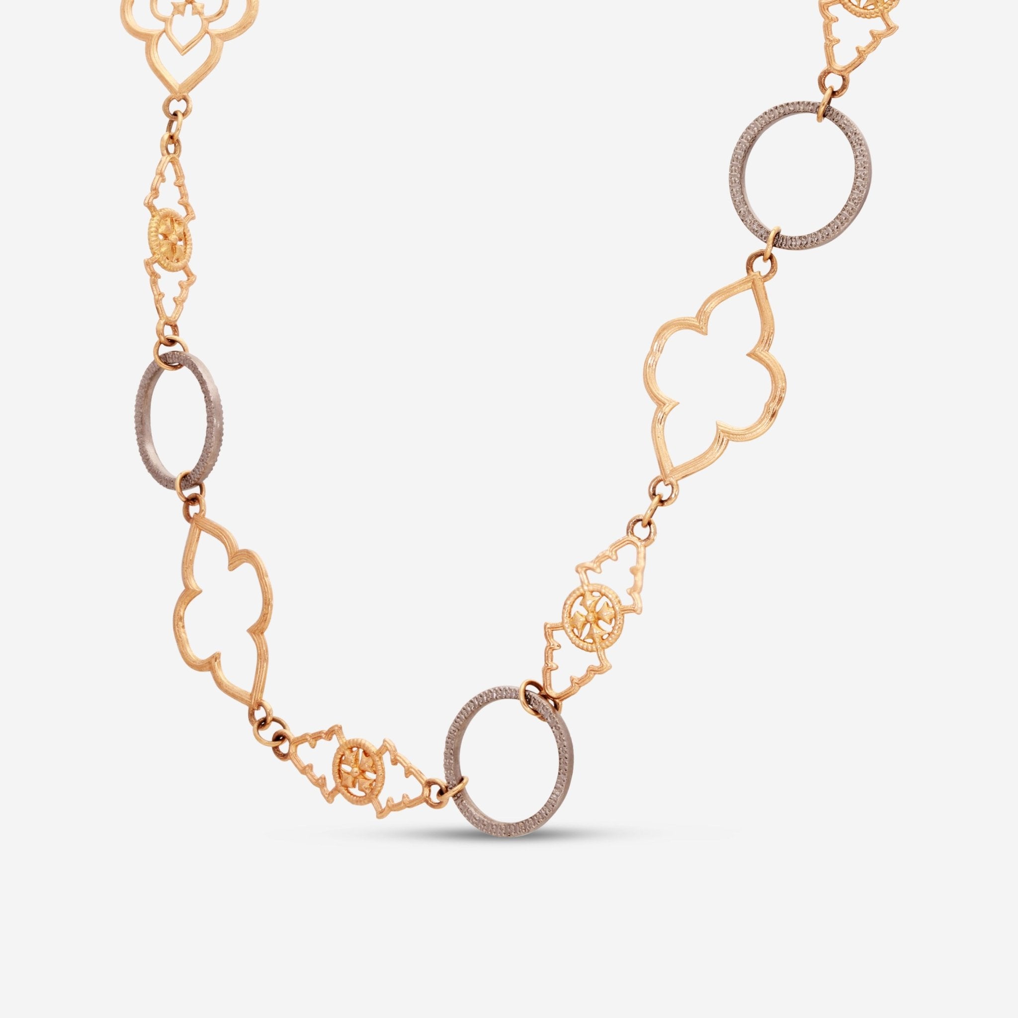 Armenta Rose World 14K Rose Gold & Grey Sterling Silver Necklace 17201 - THE SOLIST - Armenta