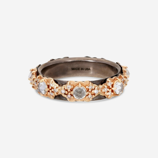 Armenta Rose World 14K Rose Gold & Grey Sterling Silver Ring 17972 - THE SOLIST - Armenta