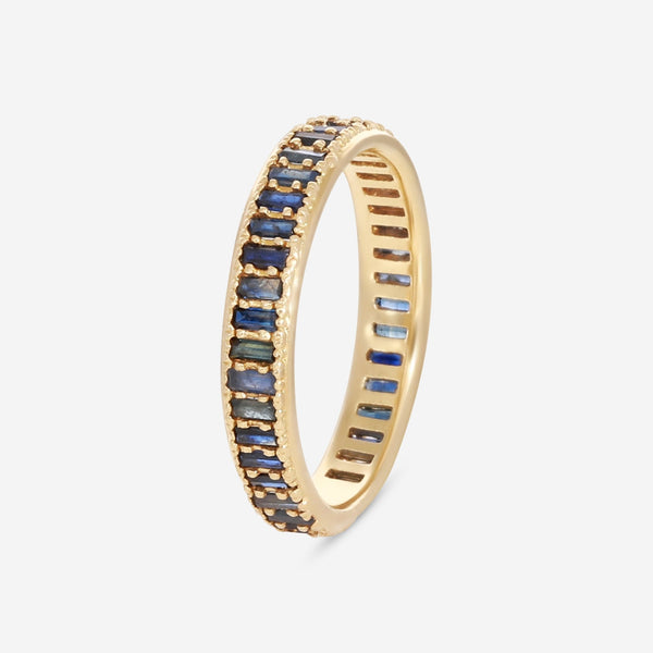 Armenta Sueno 18K Yellow Gold Channel - Set Blue Sapphire Band Ring Sz 6.5 18202 - THE SOLIST - Armenta