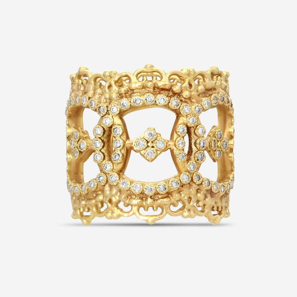 Armenta Sueno 18K Yellow Gold Diamond Band Ring Sz. 6.5 05791