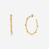 Armenta Sueno 18K Yellow Gold White Diamond 35mm Side Hoop Earrings 06495 - THE SOLIST - Armenta