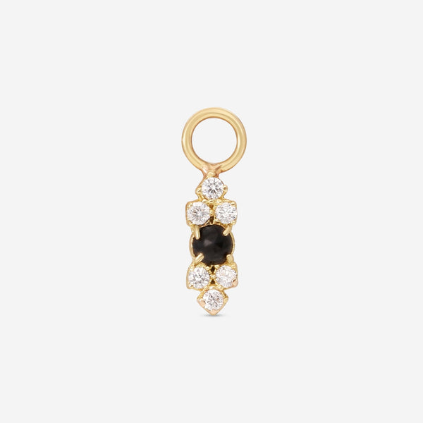 Armenta Sueno 18K Yellow Gold White Diamonds & Black Sapphire Scroll Charm 18911 - THE SOLIST - Armenta