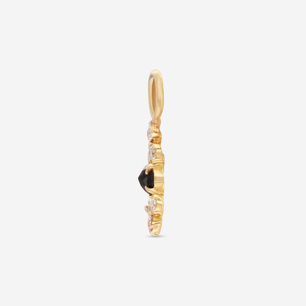 Armenta Sueno 18K Yellow Gold White Diamonds & Black Sapphire Scroll Charm 18911 - THE SOLIST - Armenta