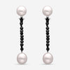 Assael 18K White Gold, Black Spinel 9.00ct. tw. and South Sea Pearl French Clip Earrings E6717 - THE SOLIST - Assael