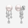 Assael 18K White Gold, Diamond 2.08ct. tw. and South Sea Pearl Chandelier Earrings E4971 - THE SOLIST - Assael