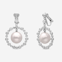 Assael 18K White Gold Diamond 2.54ct. tw. and South Sea Pearl Drop Earrings E5409 - THE SOLIST - Assael