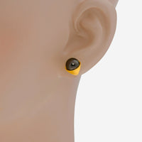 Assael 18K Yellow Gold Tahitian Natural Color Cultured Pearl Stud Earrings EG - OYTH - 2 - THE SOLIST - Assael