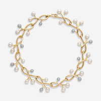 Assael Angela Cummings 18K Yellow Gold, Akoya Cultured Pearl and Diamond 8.41ct. tw. Choker Necklace ACN0022 - THE SOLIST - Assael