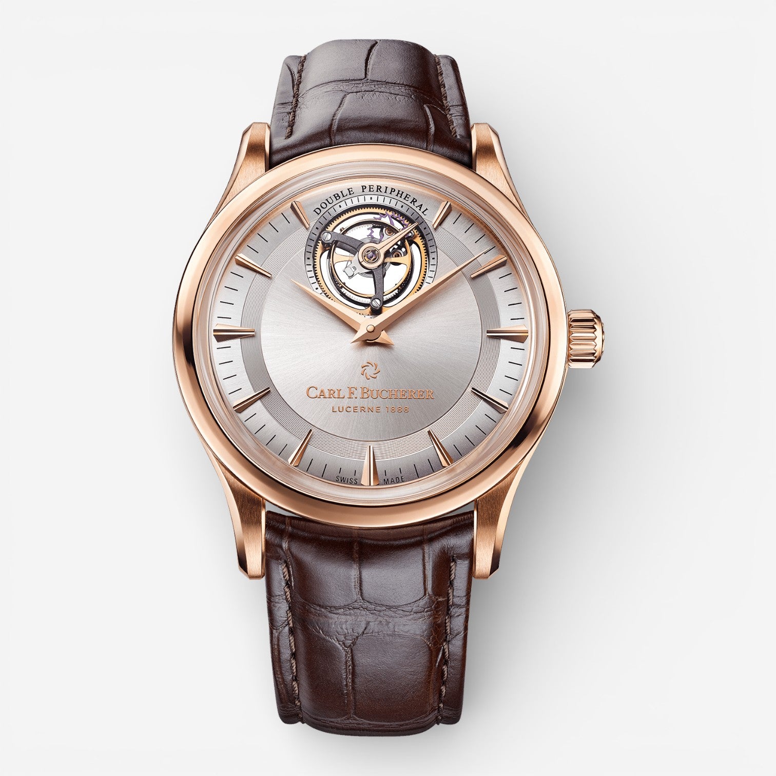 Carl F. Bucherer Heritage Tourbillon Double Peripheral 18K Rose Gold LE Automatic Men's Watch 00.10802.03.13.01