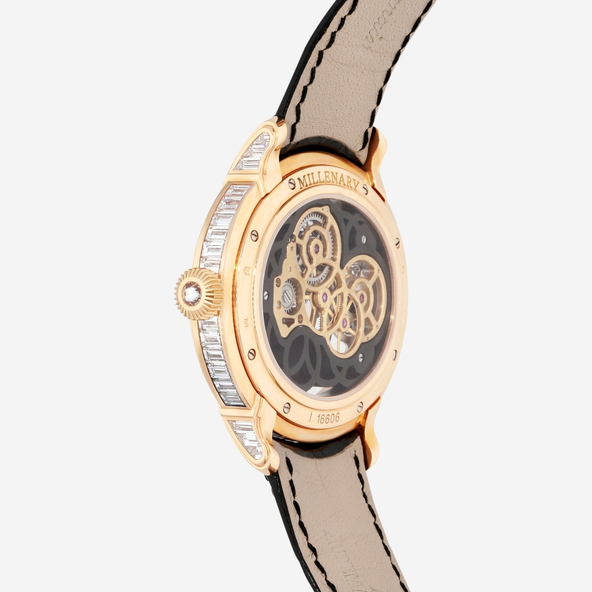 Audemars Piguet Millenary Onyx Baguette 18K Rose Gold 45mm Manual 