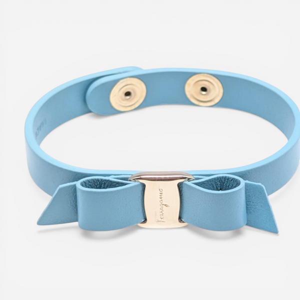Salvatore Ferragamo Vara Bow Women's 727483 Turquoise Bracelet MSRP $250 - THE SOLIST