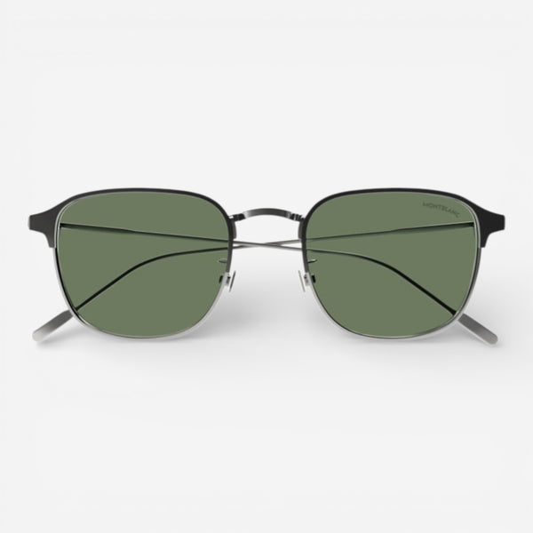 Montblanc Grey & Green Square Men's Sunglasses MB0189S005 - THE SOLIST