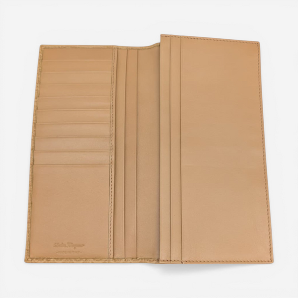 Salvatore Ferragamo Gancini 609135 Golden Folding Wallet MSRP $329 - THE SOLIST