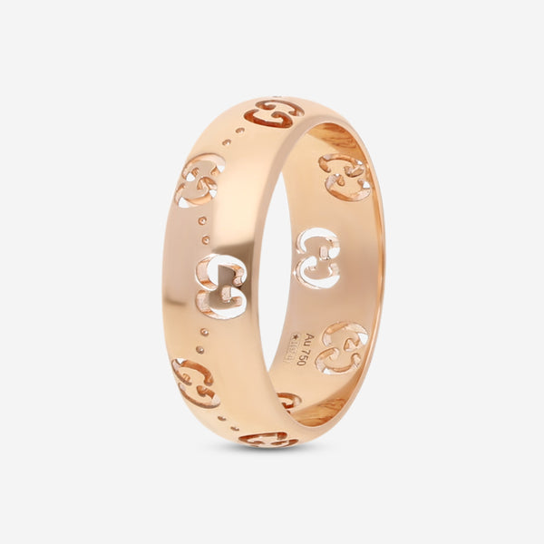 Gucci Icon 18K Rose Gold Band Ring YBC8043350020 MSRP $1,850 - THE SOLIST