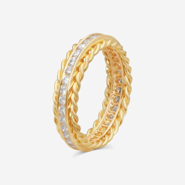 Suna 14K & 18K Yellow Gold Wedding Band Ring Sz. 6 W1/2YY-TGW