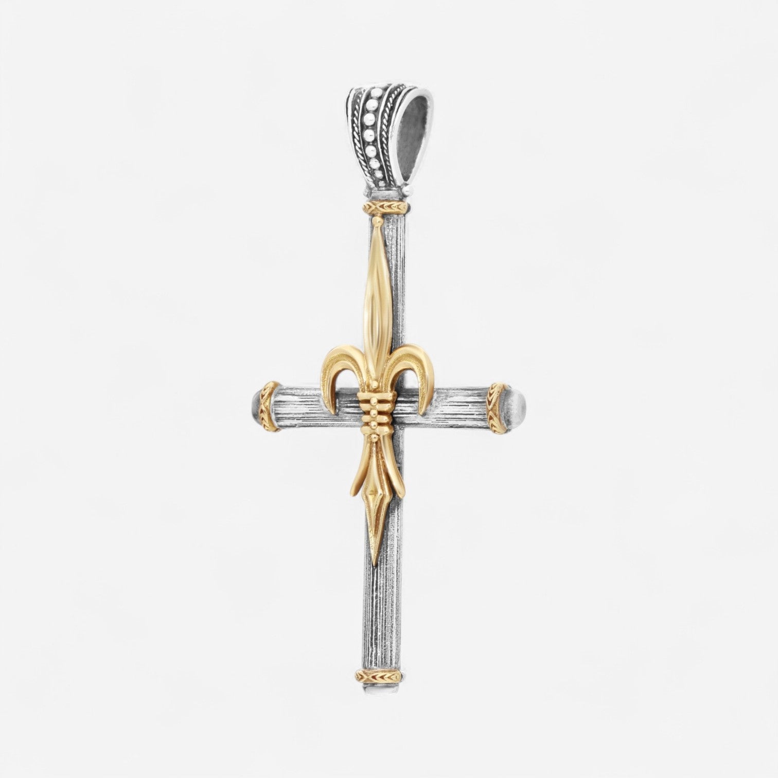 Konstantino Sterling Silver and 18K Yellow Gold Cross Pendant STKJ357-130 - THE SOLIST