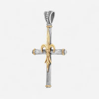 Konstantino Sterling Silver and 18K Yellow Gold Cross Pendant STKJ357-130 - THE SOLIST