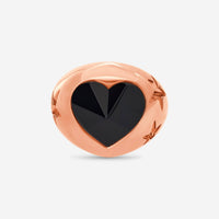 Baccarat 18K Gold Plated on Sterling Silver, Black Crystal Heart And Star Statement Ring 2812880 - THE SOLIST - Baccarat