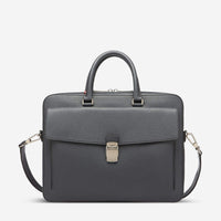 Bally Gherman Grey Leather Men's Business Bag 6231773 - THE SOLIST - Bally