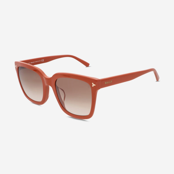 Bally Women's Shiny Orange & Gradient Brown Oversized Sunglasses BY0034 - H - THE SOLIST - Bally