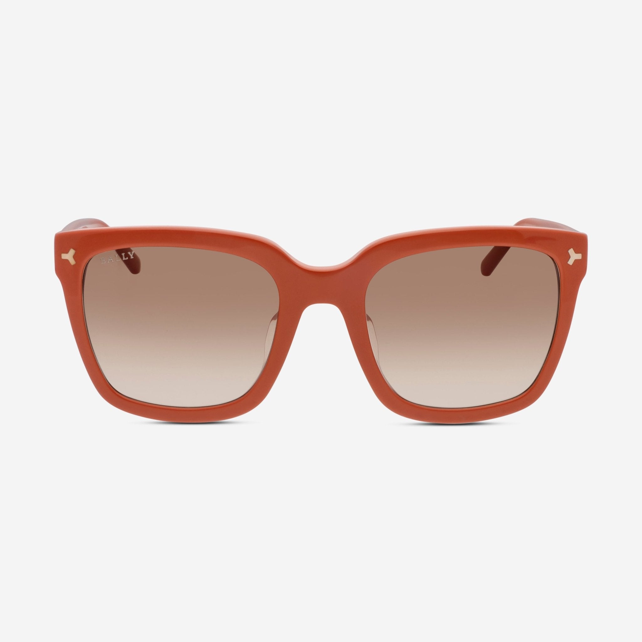 Bally Women's Shiny Orange & Gradient Brown Oversized Sunglasses BY0034 - H - THE SOLIST - Bally