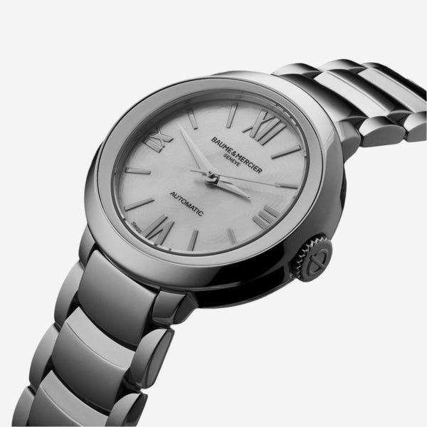 Baume & Mercier Clifton 30mm Stainless Steel Automatic Ladies Watch A10182 - THE SOLIST - Baume & Mercier