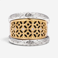 Konstantino Classic Sterling Silver 18k Yellow Gold & Diamond Ring DMK1836-109 - THE SOLIST