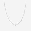 Ina Mar 14K White Gold Diamond Bezel Station Necklace N1135B-FW-050F - THE SOLIST