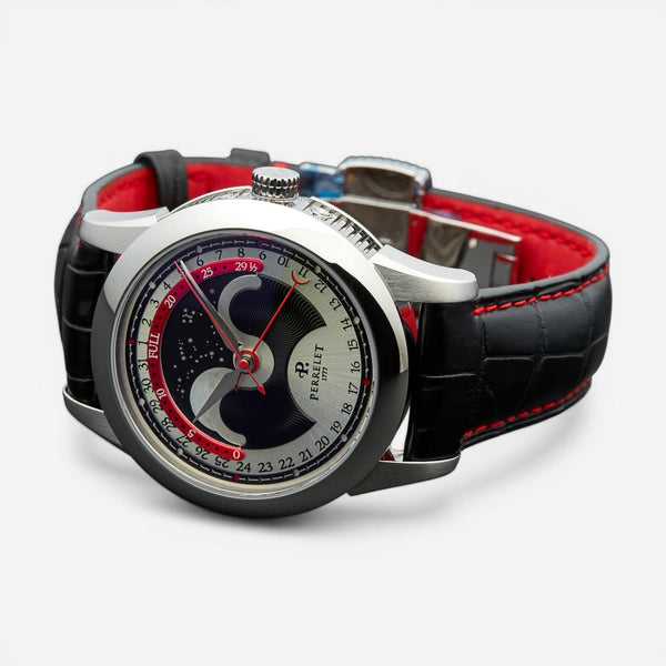 Perrelet Moonphase Stainless Steel Automatic Men's Watch A1039/4