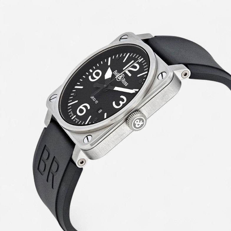 Bell & Ross Br 03-92 Black Stainless Steel Automatic Men's Watch BR0392-BLC-ST
