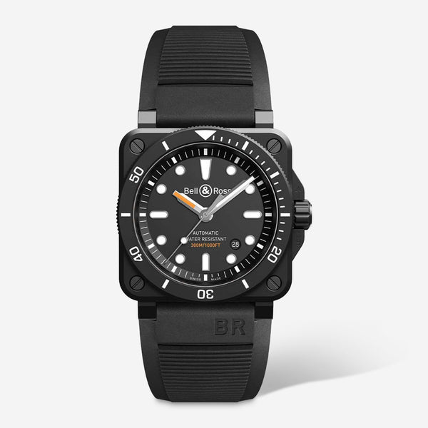 Bell & Ross BR 03 - 92 Black Diver Automatic Men's Watch BR0392 - D - BL - CE/SRB - THE SOLIST - Bell & Ross