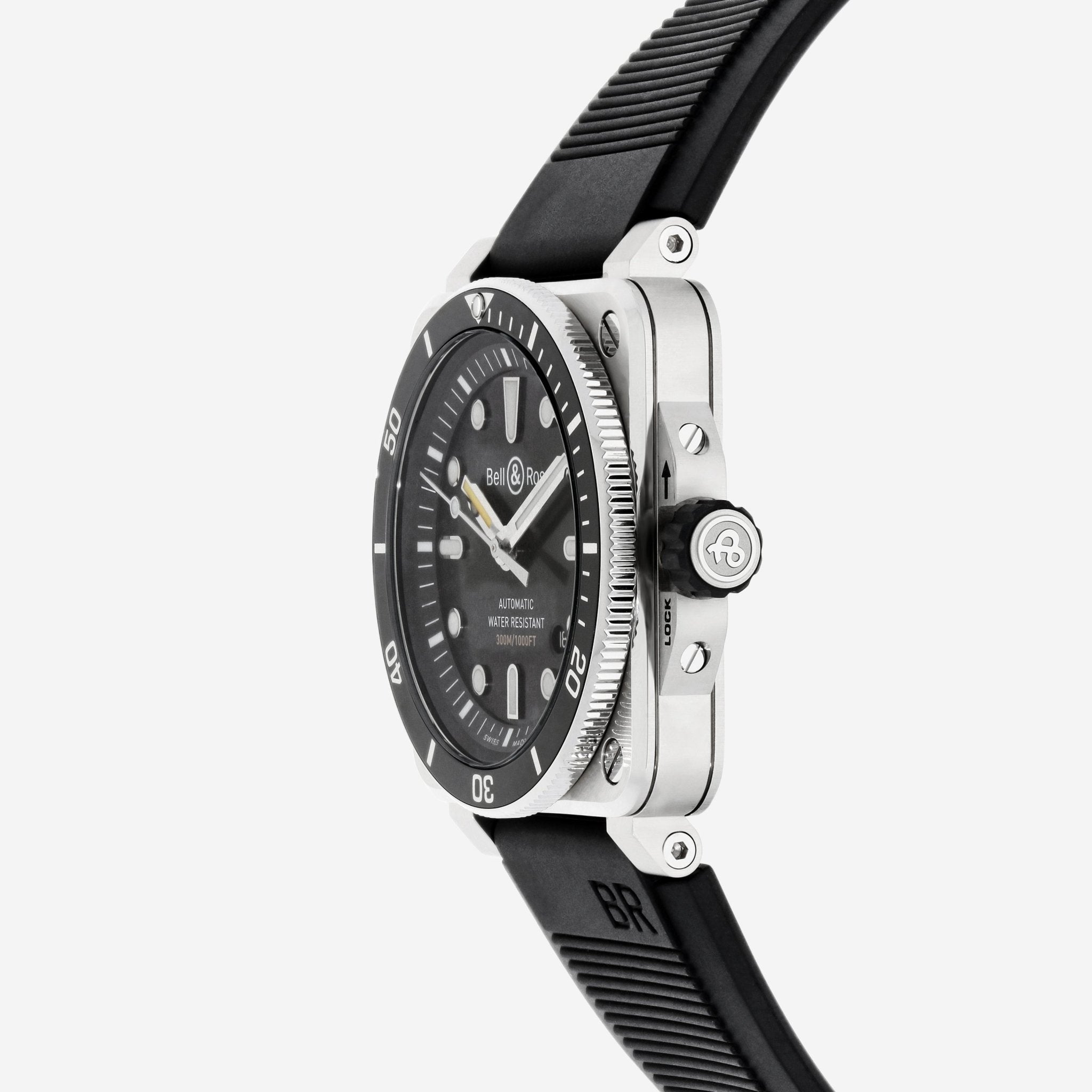 Bell & Ross Br-03 Diver Stainless Steel Automatic Men's Watch BR0392-D-BL-ST/SRB