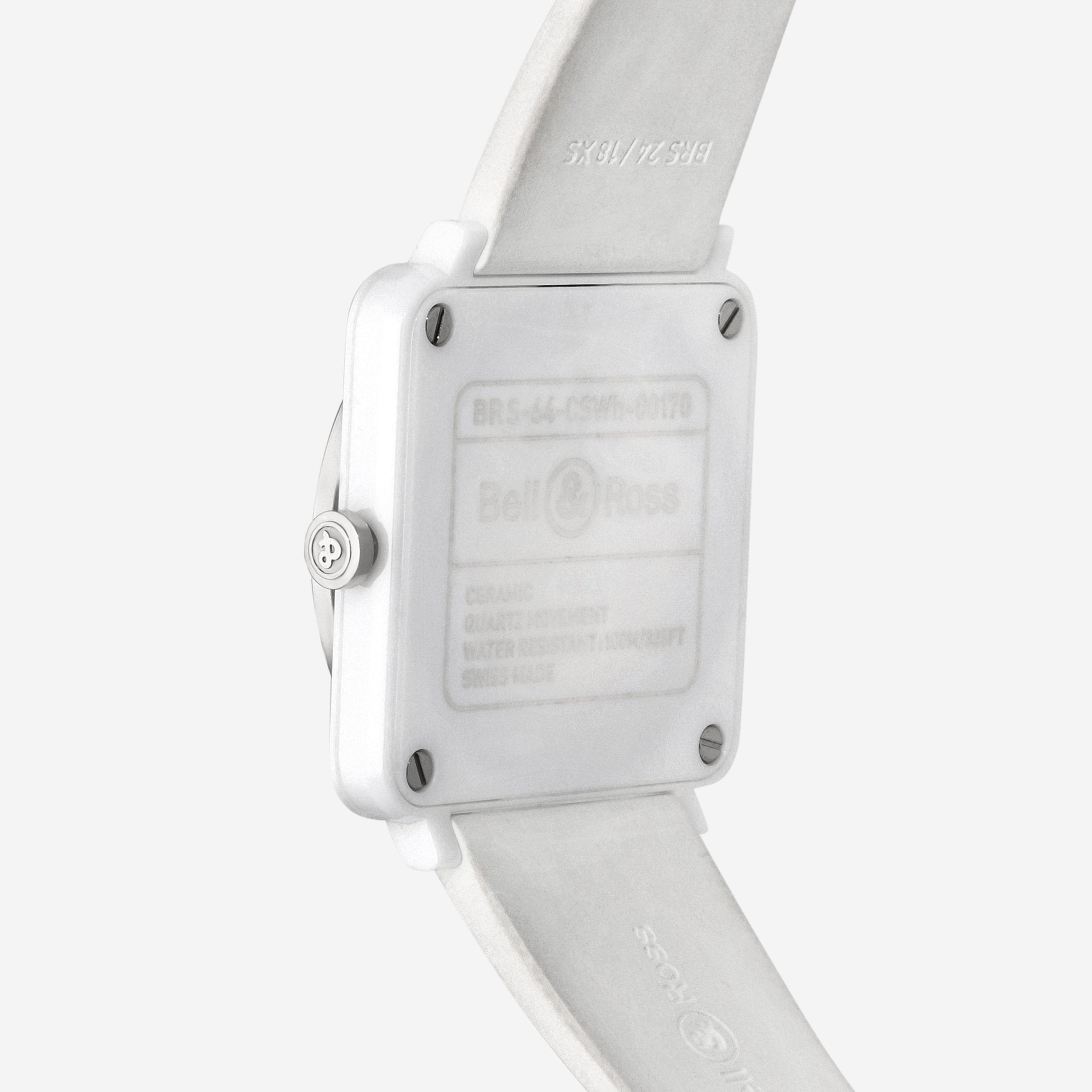 Bell & Ross Br S White Ceramic Diamonds Quartz Unisex Watch BRS - WH - CES - LGD/SRB - THE SOLIST - Bell & Ross