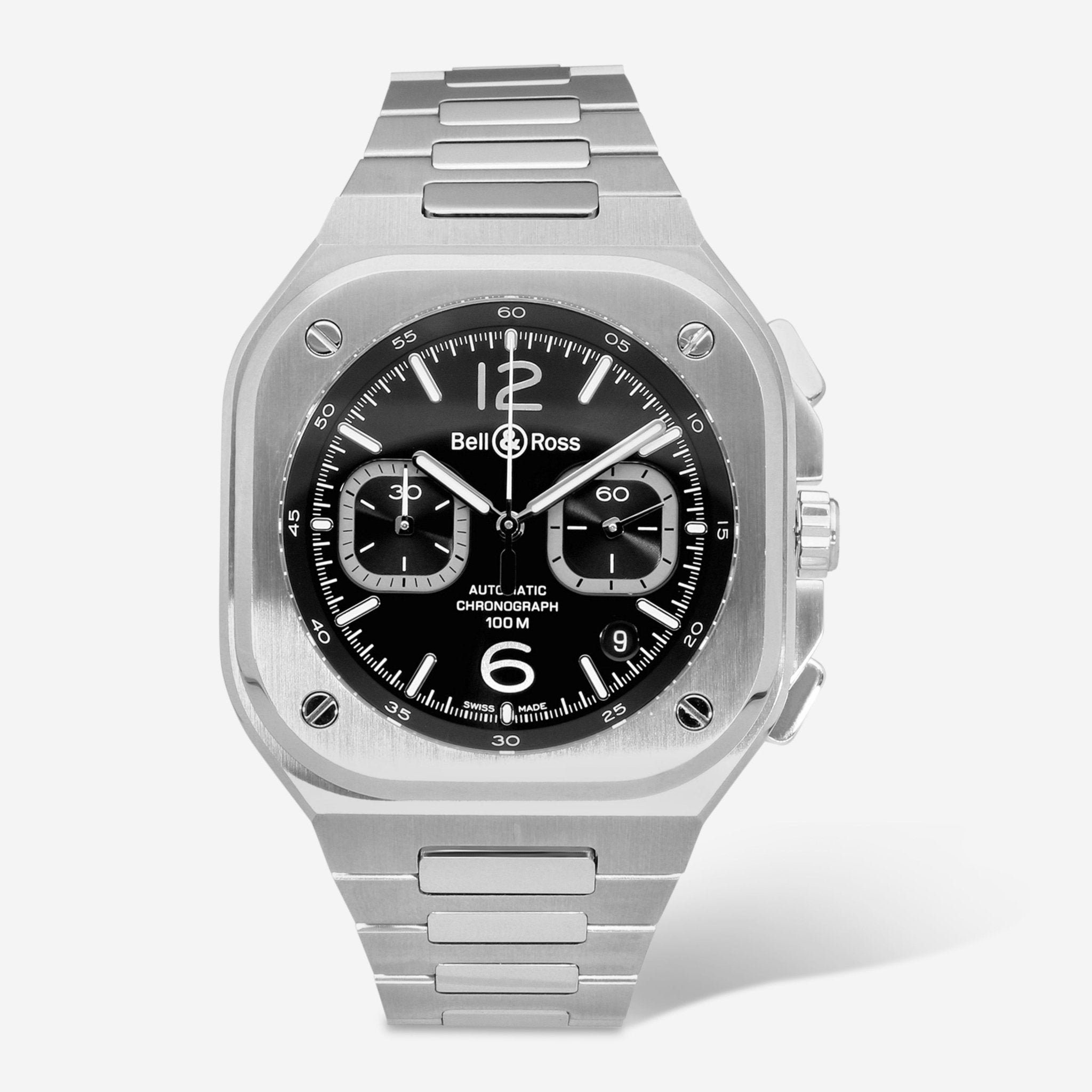 Bell & Ross BR05 Chronograph Stainless Steel Automatic Men's Watch BR05C - BL - SST - THE SOLIST - Bell & Ross