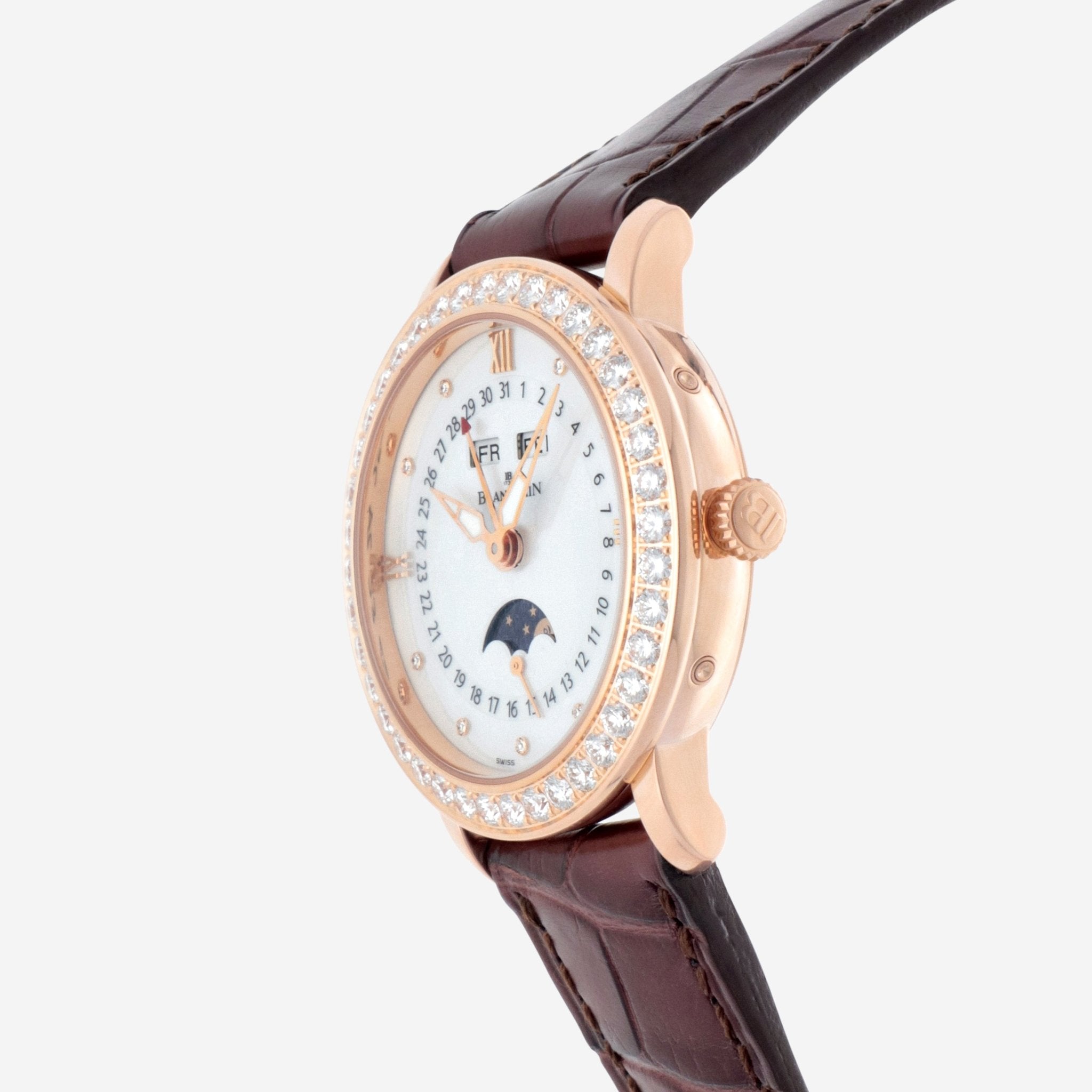 Blancpain Moonphase & Complete Calendar 18K Rose Gold Automatic Ladies Watch 3663 - 2954 - 55B - THE SOLIST - Blancpain