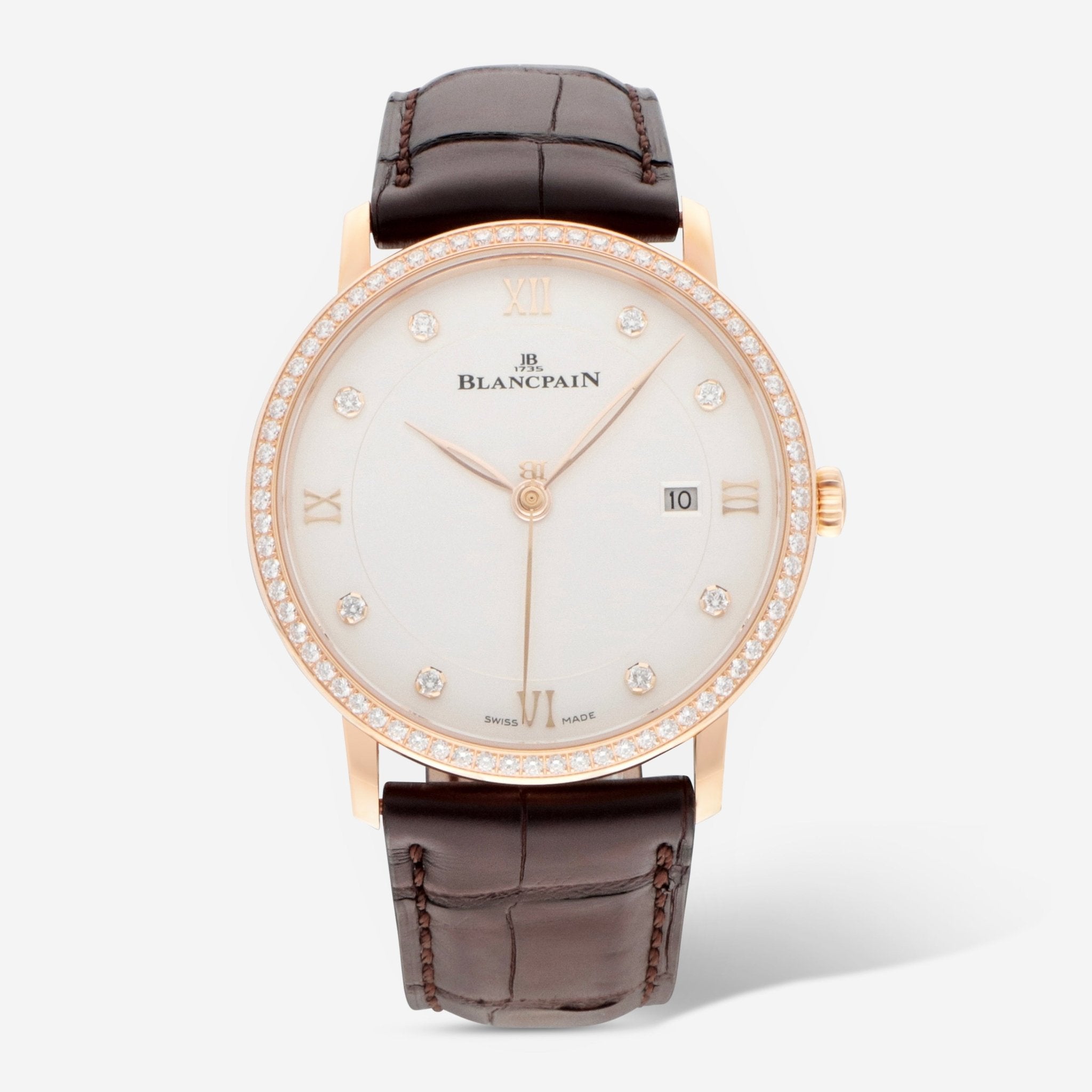 Blancpain Villeret Ultraplate 18K Rose Gold Diamond Automatic Men's Watch 6651 - 2987 - 55B - THE SOLIST - Blancpain