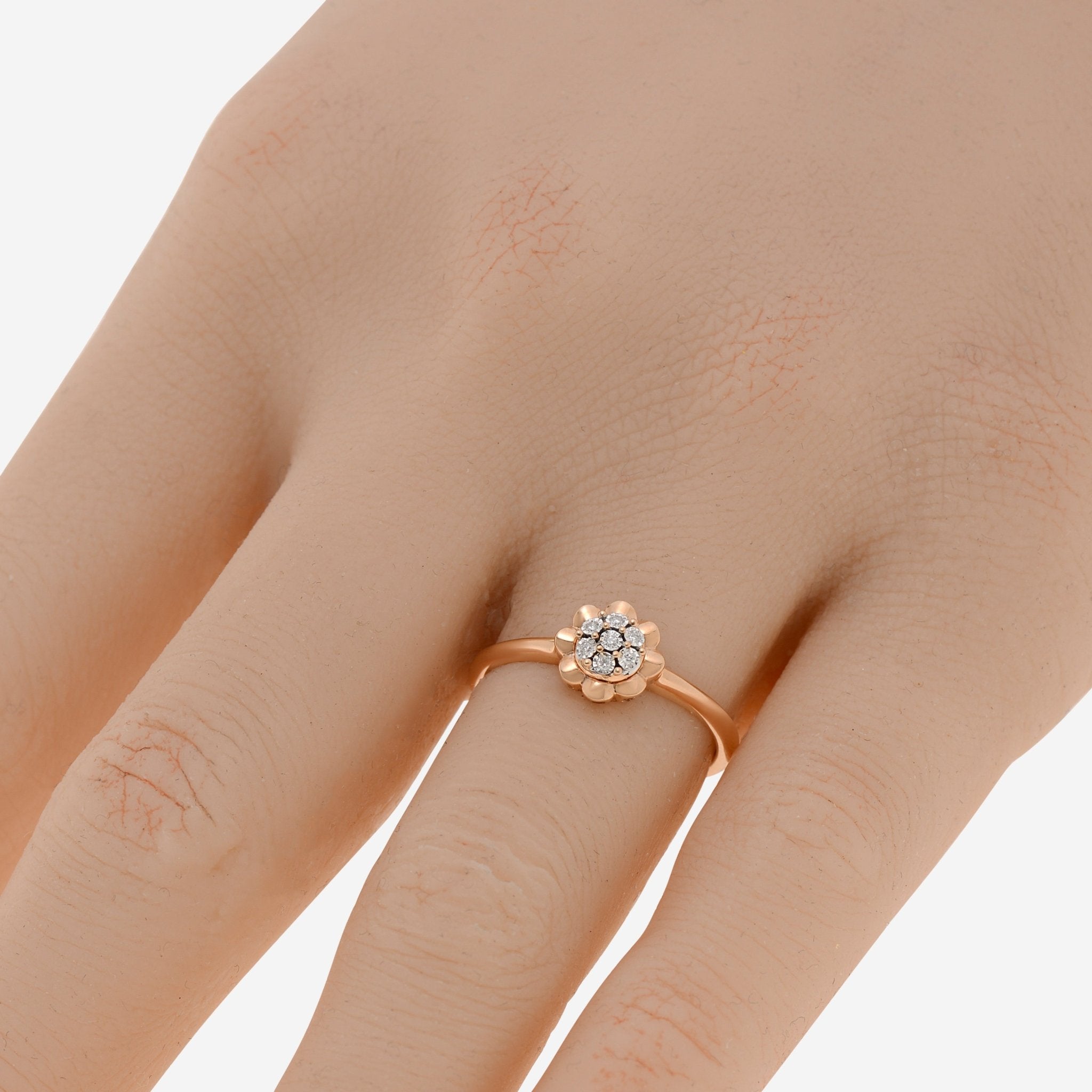 Bliss By Damiani 18K Rose Gold, Diamond Cluster Ring Sz 6.25 20089427 - THE SOLIST - Bliss By Damiani