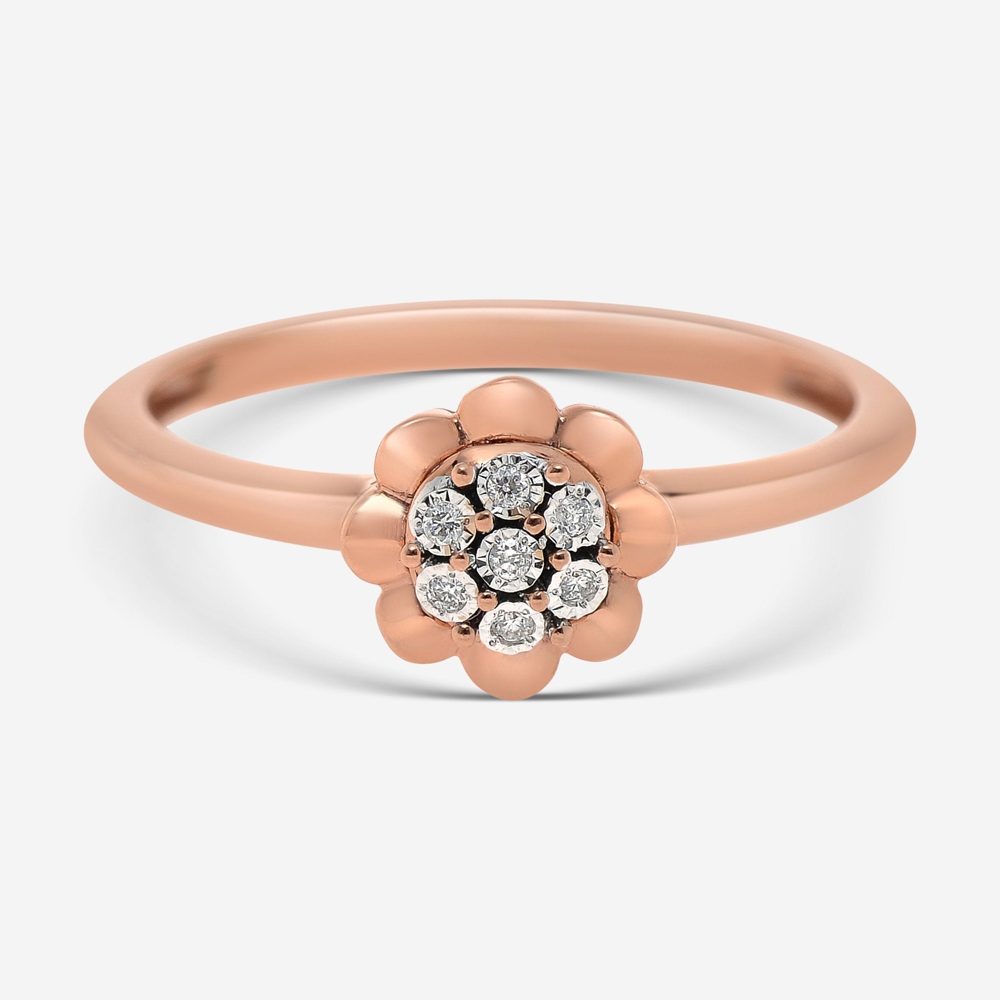 Bliss By Damiani 18K Rose Gold, Diamond Cluster Ring Sz 6.25 20089427 - THE SOLIST - Bliss By Damiani