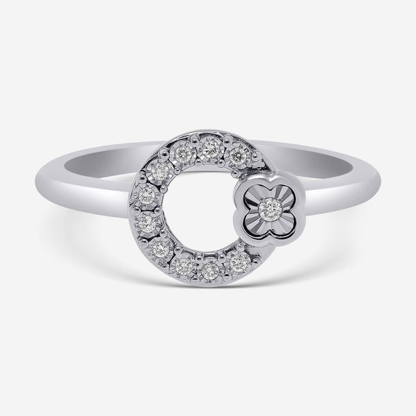 Bliss By Damiani 18K White Gold, Diamond Center Design Ring Sz 6.25 20089418 - THE SOLIST - Bliss By Damiani