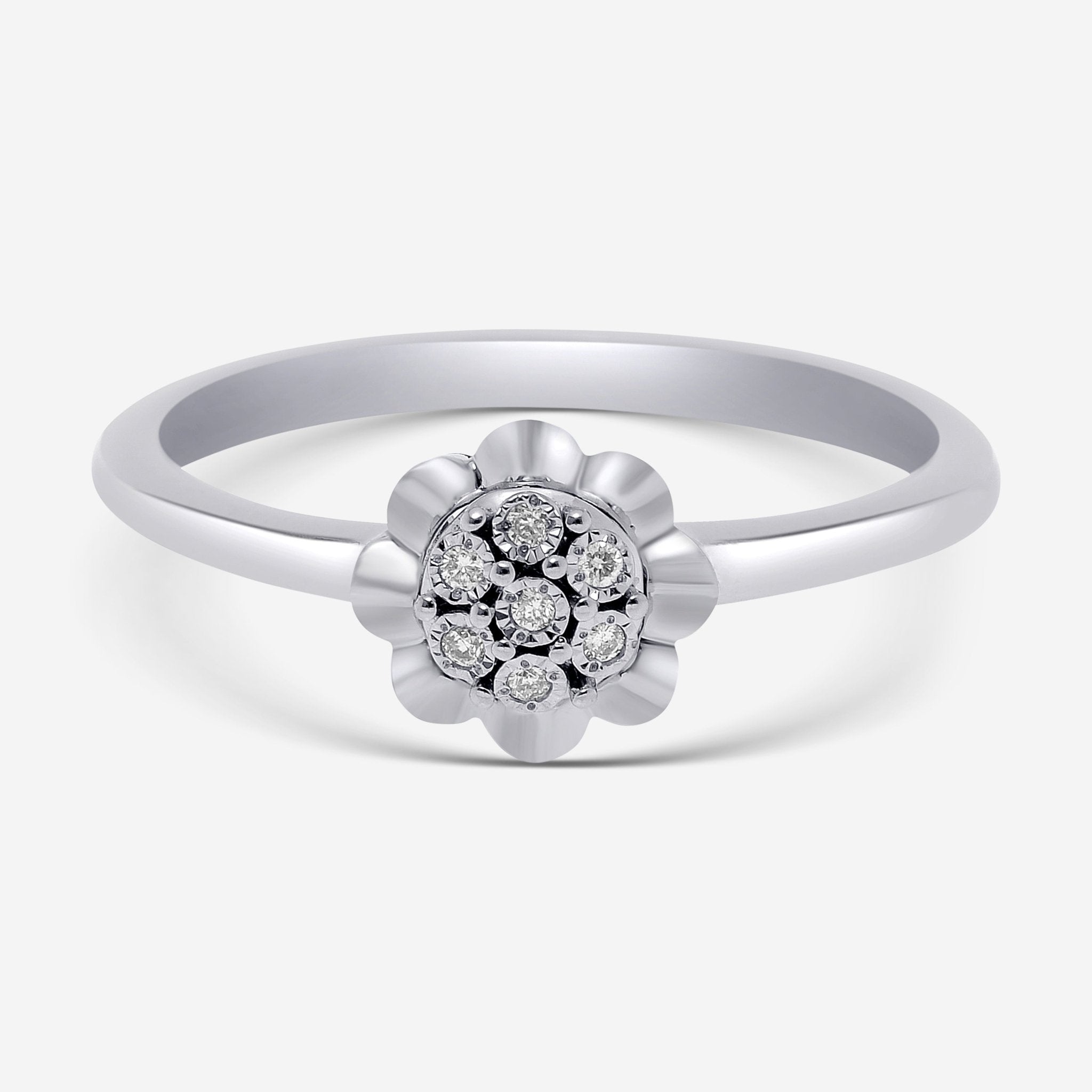 Bliss By Damiani 18K White Gold, Diamond Cluster Ring Sz 6.25 20089426 - THE SOLIST - Bliss By Damiani