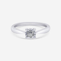 Bliss By Damiani 18K White Gold, Diamond Cluster Ring Sz 6.5 20077824 - THE SOLIST - Bliss By Damiani