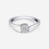 Bliss By Damiani 18K White Gold, Diamond Cluster Ring Sz 6.5 20077827 - THE SOLIST - Bliss By Damiani