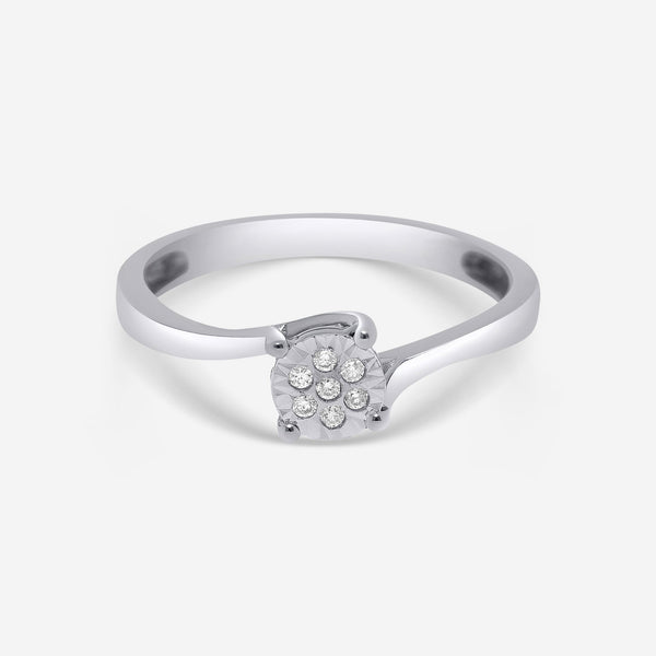 Bliss By Damiani 18K White Gold, Diamond Cluster Ring Sz 6.5 20077827 - THE SOLIST - Bliss By Damiani