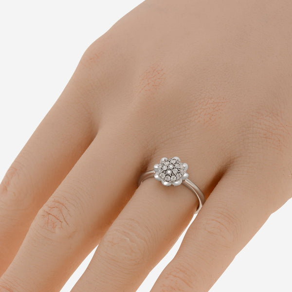 Bliss By Damiani 18K White Gold, Diamond Cluster Ring Sz 6.5 20089423 - THE SOLIST - Bliss By Damiani