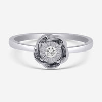 Bliss By Damiani 18K White Gold, Diamond Fower Band Ring Sz 6.25 20088258 - THE SOLIST - Bliss By Damiani