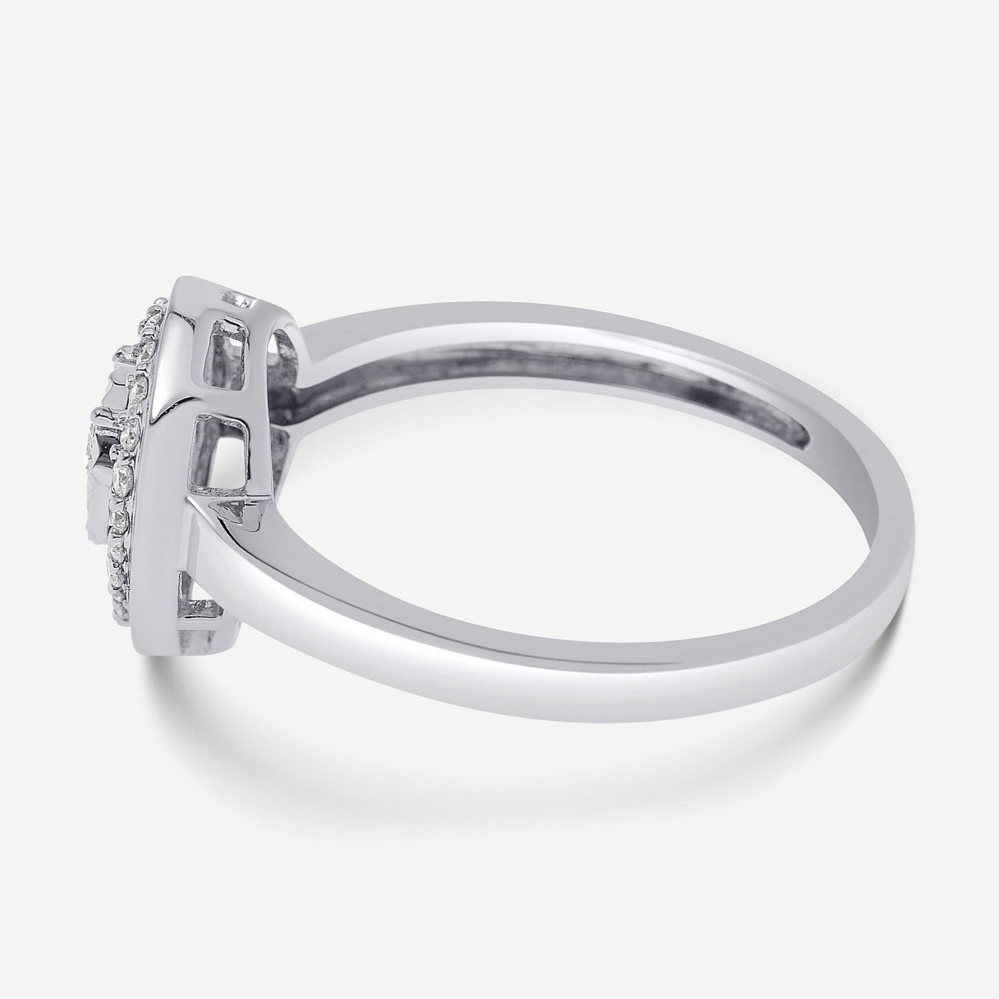 Bliss By Damiani 18K White Gold, Diamond Teardrop Band Ring Sz 6.5 20087979 - THE SOLIST - Bliss By Damiani