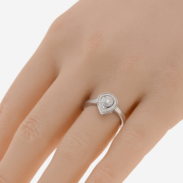 Bliss By Damiani 18K White Gold, Diamond Teardrop Band Ring Sz 6.5 20087979 - THE SOLIST - Bliss By Damiani